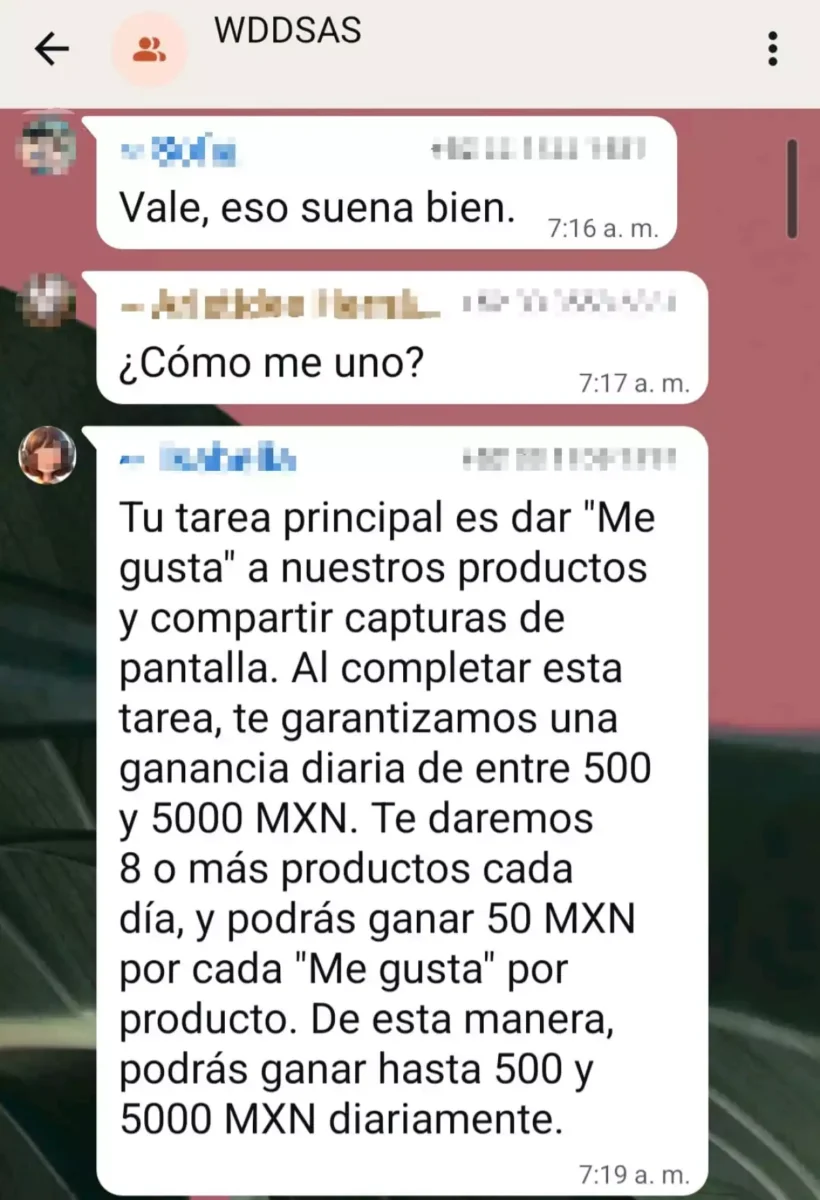 ¿Te ofrecen dinero por dar “Me gusta”? Así opera esta estafa laboral en Mercado Libre 4 Así opera esta estafa laboral en Mercado Libre