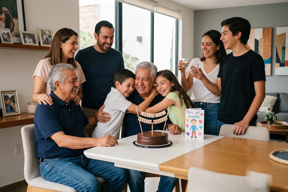 Familia mexicana celebra el Día del Abuelo el 28 de agosto | Foto: Cortesía