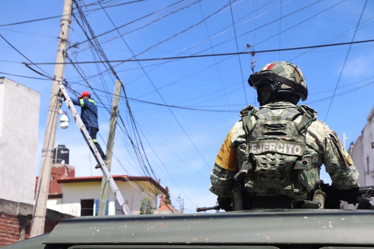 Retiran SSC de San Pedro Cholula y autoridades federales y estatales 52 cámaras de videovigilancia instaladas de manera irregular