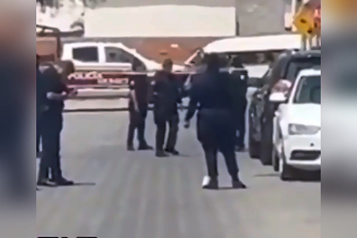 Movilización policial tras el ataque armado en Tehuacán | Foto: Cortesía