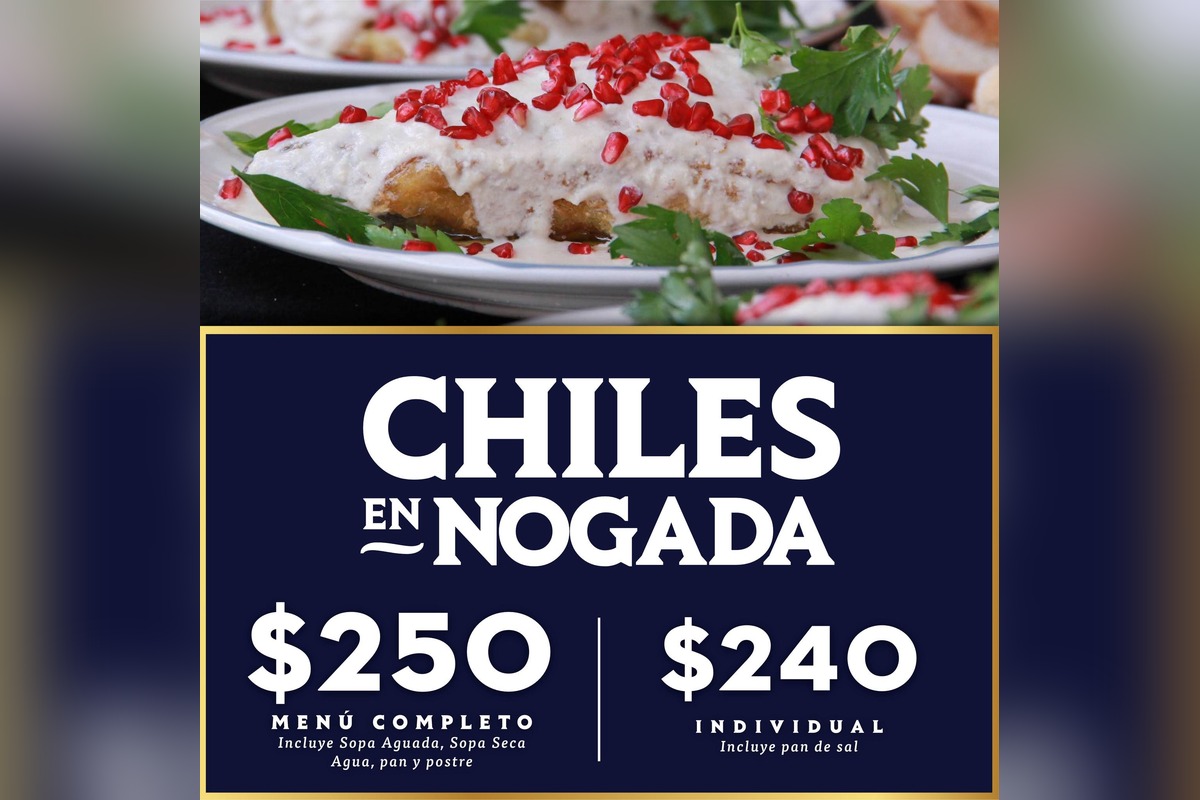 Chiles en nogada de El Mestizaje | Foto: Cortesía