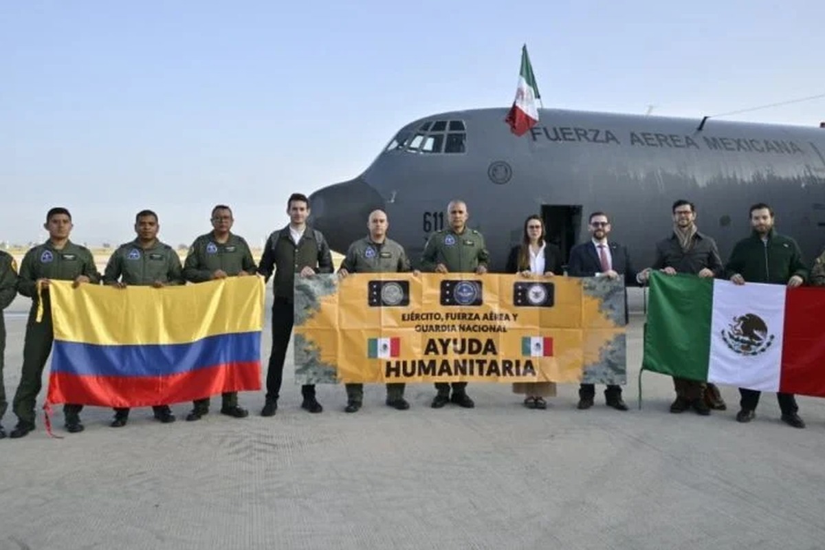 Fuerza Aérea Mexicana manda ayuda a Colombia con 58.5 toneladas de víveres 3 Fuerza Aérea Mexicana manda ayuda a Colombia con despensas, agua y medicamentos | Foto: Cortesía
