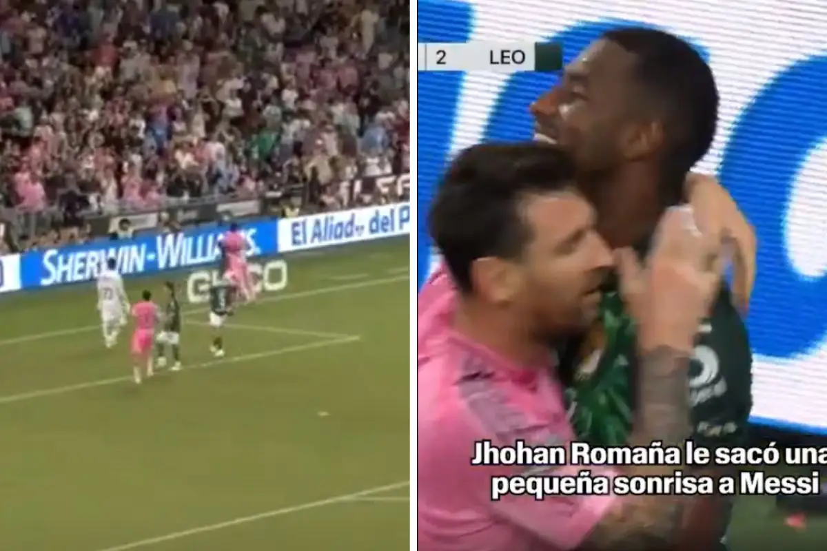 Jugador del León sorprende con un abrazo a Messi en pleno partido 4 Jugador del León da un abrazo a Messi en pleno partido
