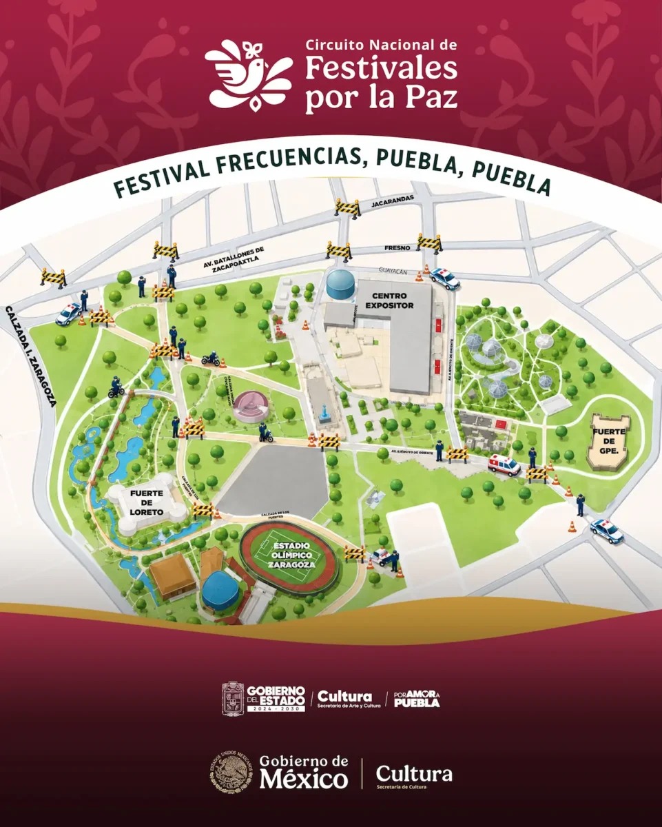 
Estos son los cierres viales por el Festival Frecuencias en Puebla