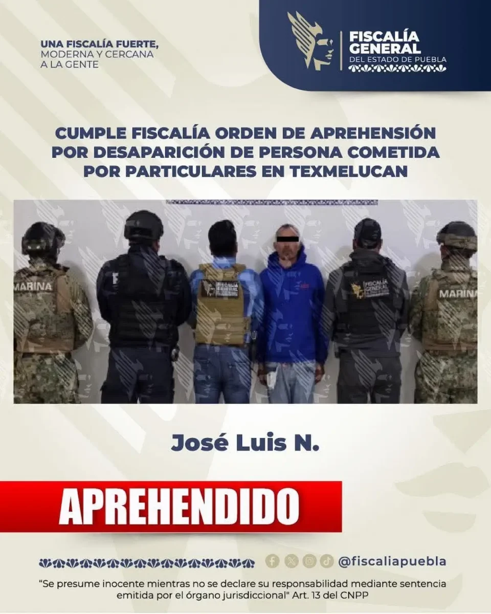 Detienen a presunto implicado en desaparición de Maricela Ruiz en Texmelucan
