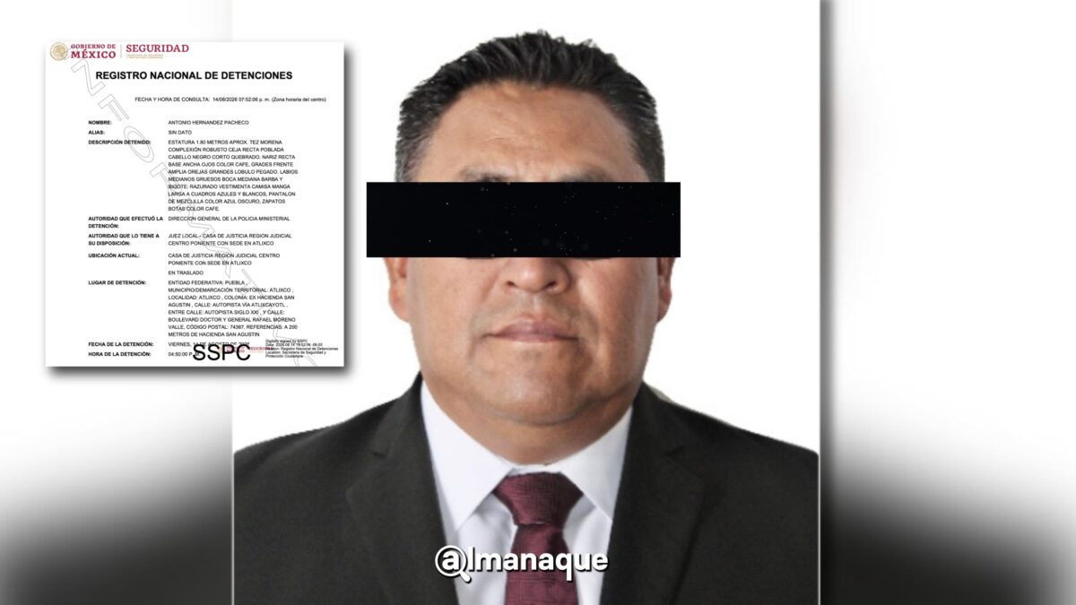 Detuvieron al secretario de Seguridad de Atlixco