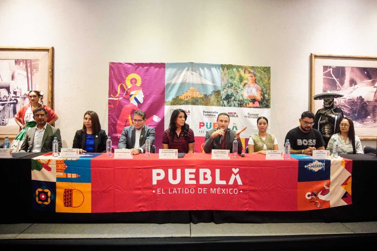 Conferencia del convenio turístico entre Puebla y Tabasco | Foto: Agencia Enfoque