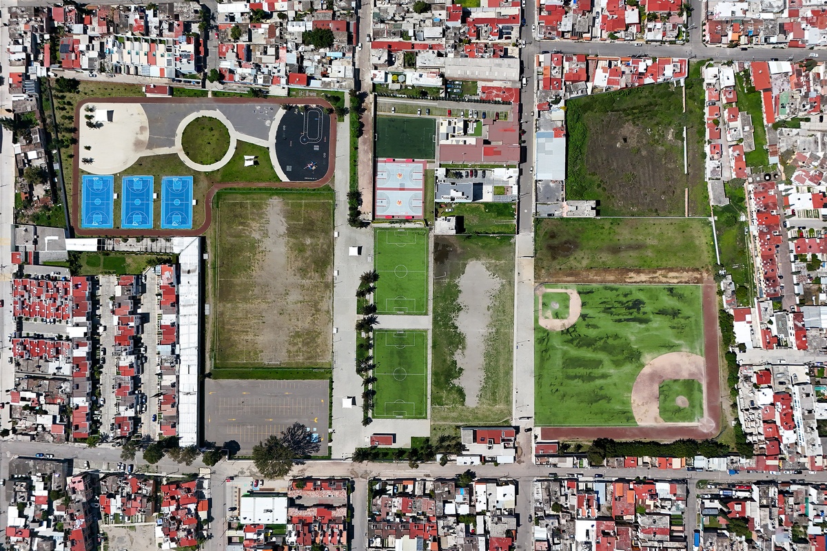 Espacios deportivos de las Canchas del Seminario en Puebla | Foto: Agencia Enfoque