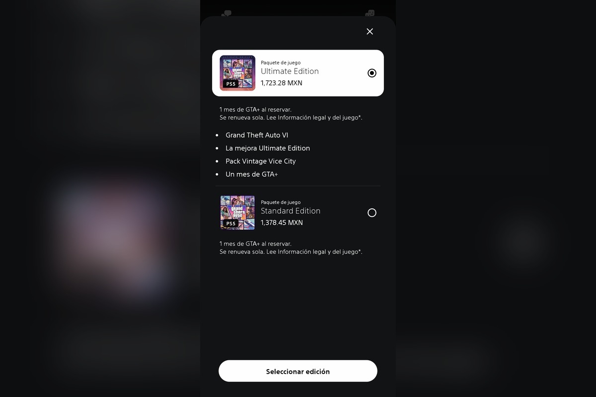 Precio de GTA VI en México en la PS Store | Foto: PS Store