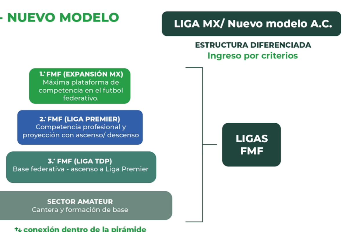 La FMF y la Liga MX explican la nueva pirámide del futbol mexicano | Foto: FMF