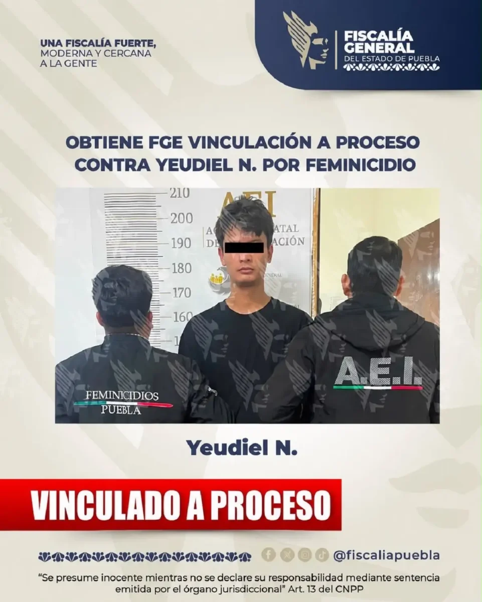 Vincularon a proceso a Yeudiel por feminicidio de Karla Valeria