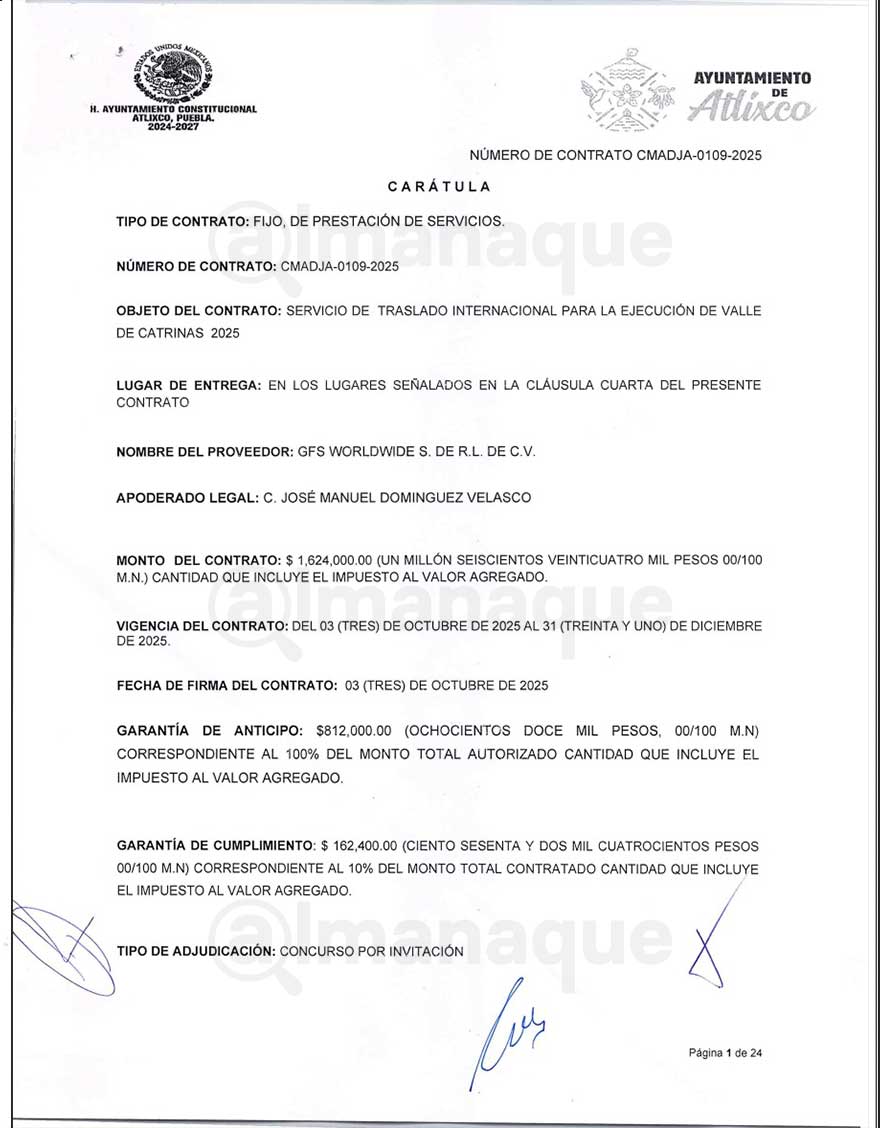 Costo del Valle de Catrinas aumenta 210% con Ariadna Ayala: empresas foráneas se benefician 10 documento catrinas 2