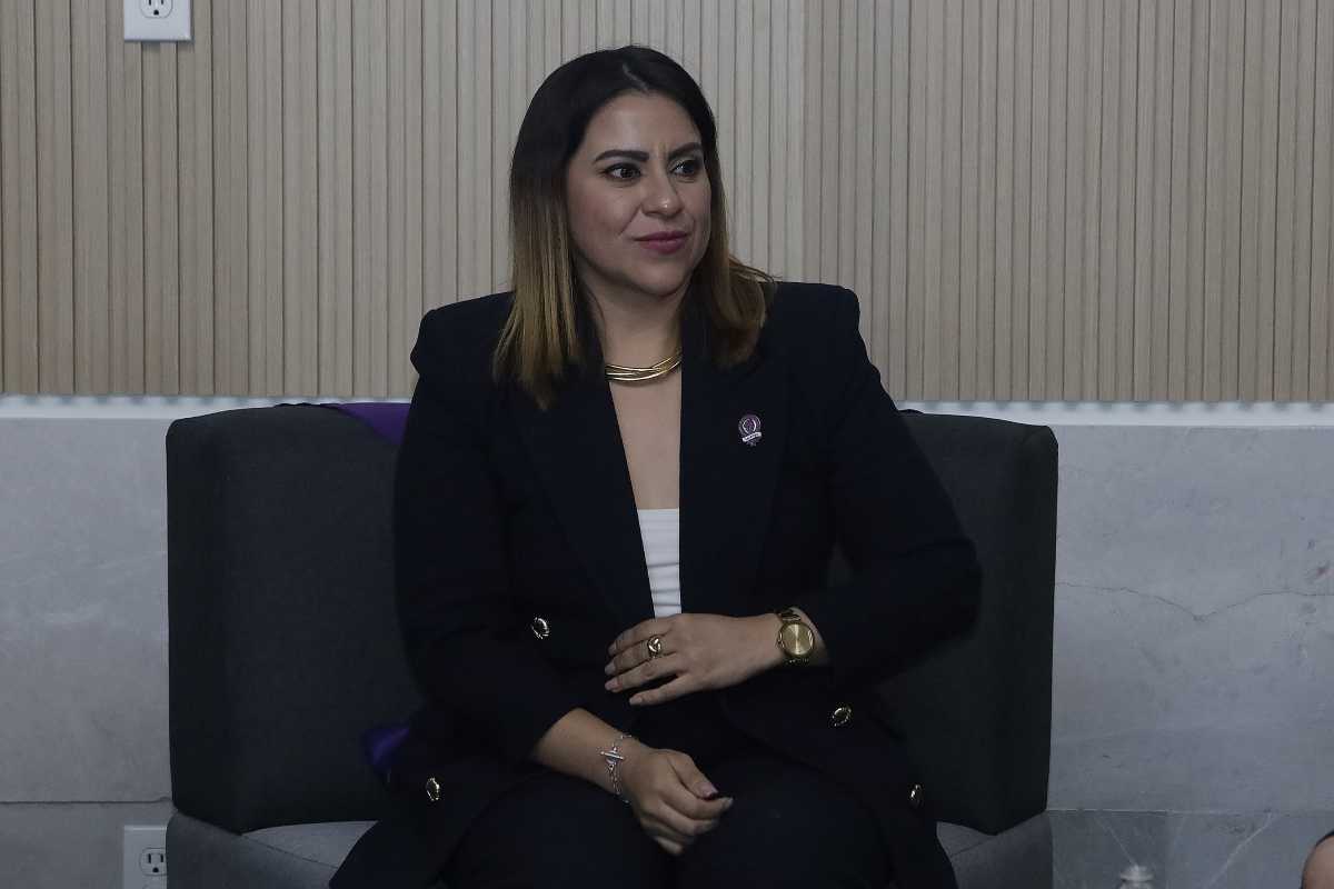 Olimpia Coral habló sobre el documental Llamarse Olimpia en la mañanera del gobernador Alejandro Armenta Mier | Foto: Cortesía