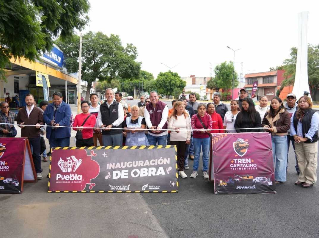 Trabajos de rehabilitación vial en el Bulevar Héroes del 5 de Mayo | Foto: Cortesía