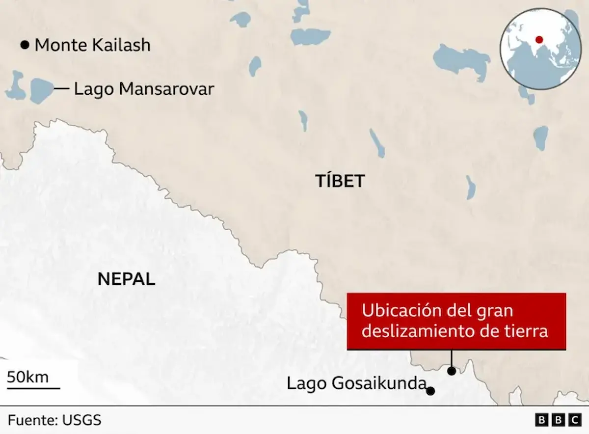 Qué es el colapso glaciar que habría provocado las devastadoras inundaciones en Nepal y Tíbet
