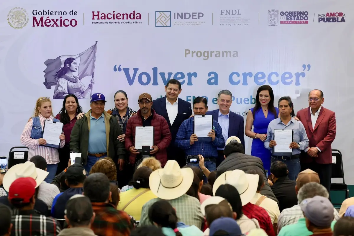 Volver a crecer "devuelve tranquilidad y patrimonio a familias productoras de Puebla" 