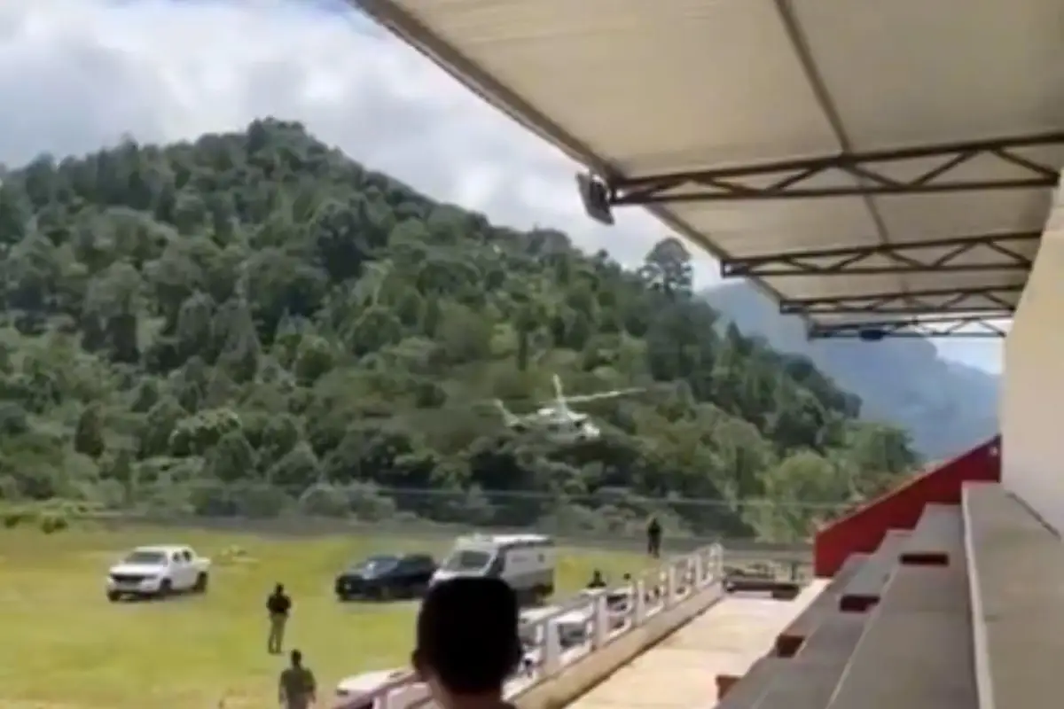 Helicóptero del gobernador de Chiapas casi se cae