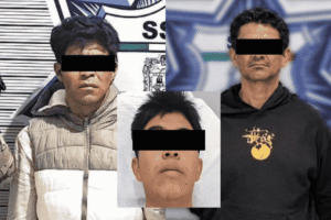 Detiene SSP a tres integrantes del CJNG en Puebla: El Comandante RH, Aldair y El Chino | Foto: SSP Puebla