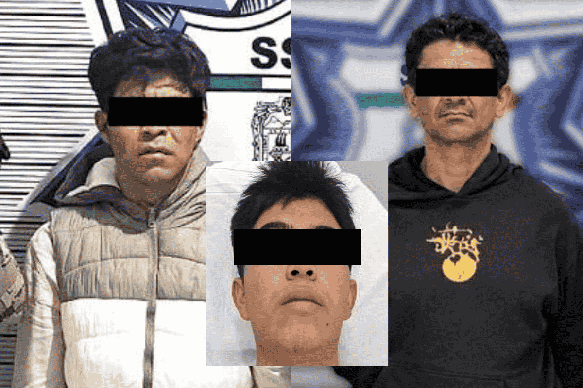 Detiene SSP a tres integrantes del CJNG en Puebla: El Comandante RH, Aldair y El Chino | Foto: SSP Puebla