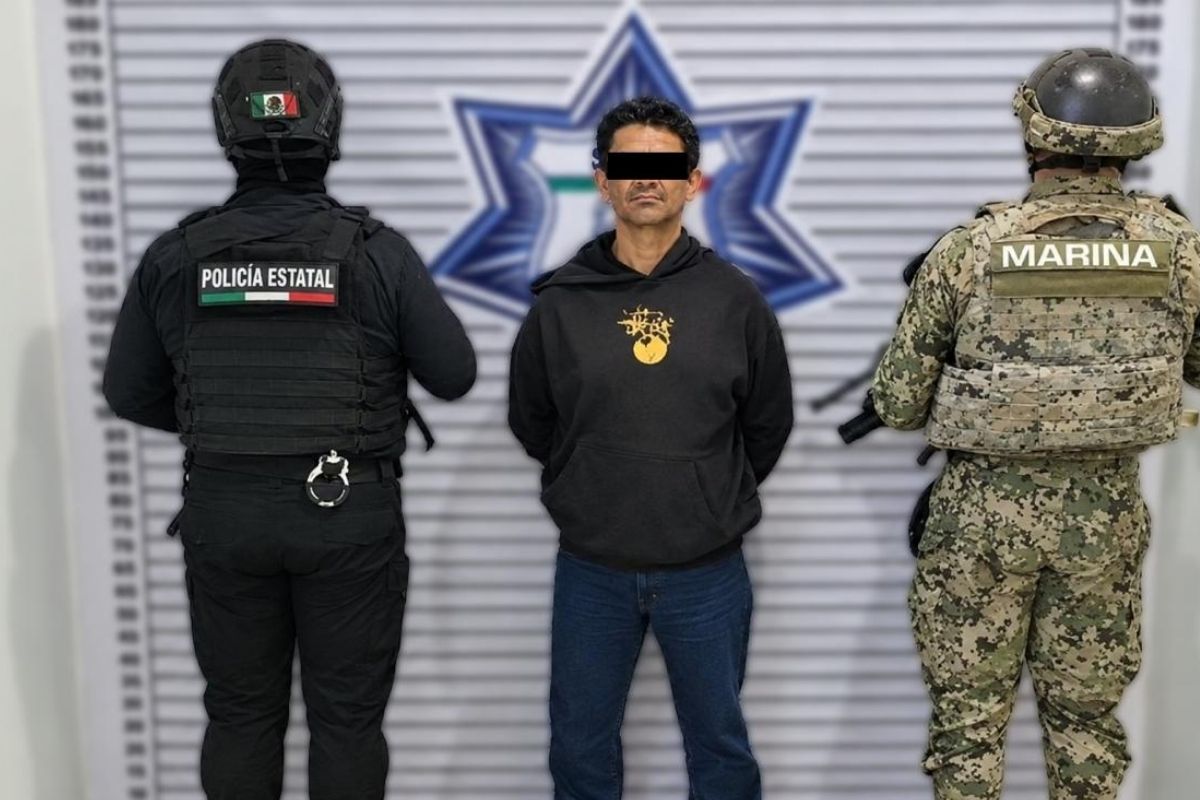 Elementos de la Marina y la SSP durante la detención de tres integrantes del CJNG en Puebla | Foto: SSP Puebla