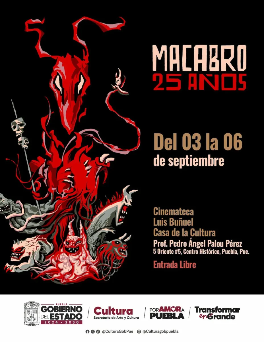 Macabro 25 Años en Puebla: Cuándo y dónde serán las funciones gratis de cine de terror 2 Macabro 25 Años en Puebla