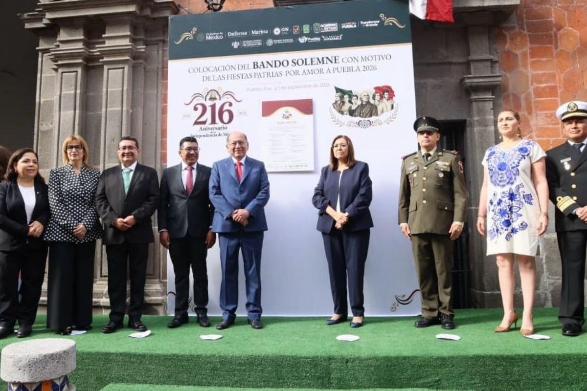 Con patriotismo y amor por Puebla, inicia conmemoración del 216 aniversario de la Independencia de México