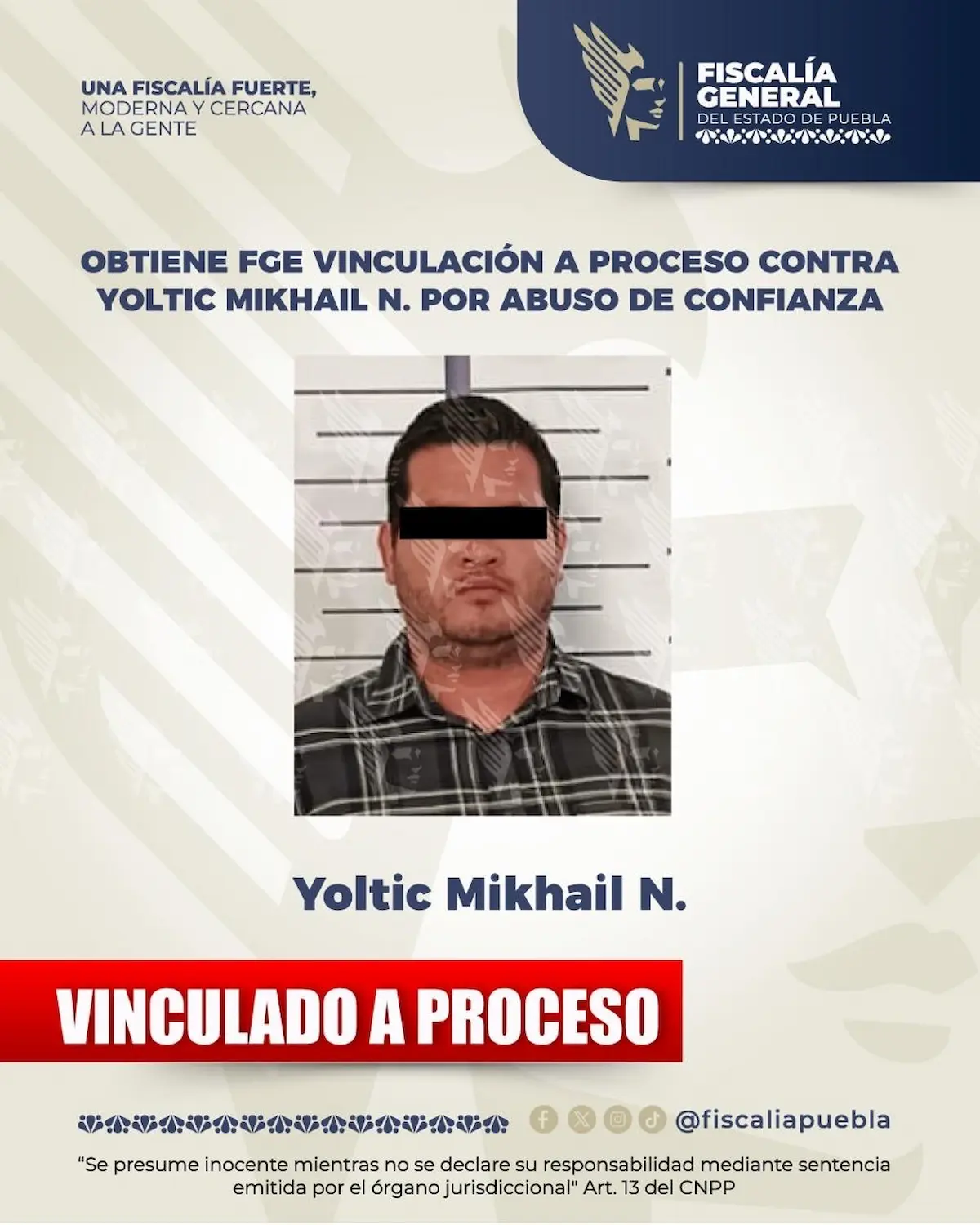 Vinculan a proceso a Yoltic Mikhail