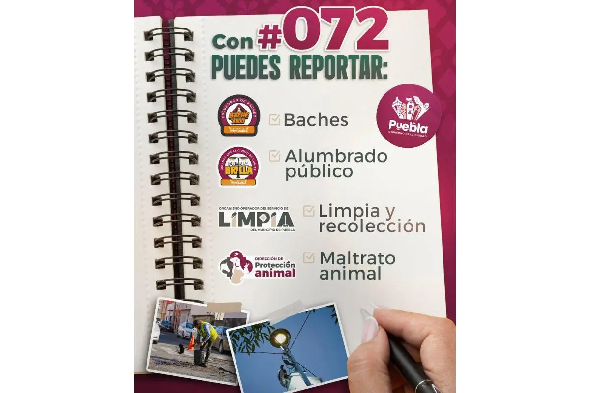 ¿Cómo reportar baches en Puebla, luminarias y fugas?
