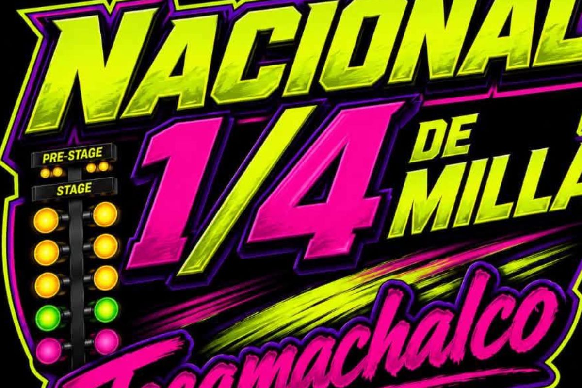 Motociclista participa en el Campeonato Cuarto de Milla en Tecamachalco, donde un espectador murió tras ser embestido | Foto: Nacional Cuarto de Milla