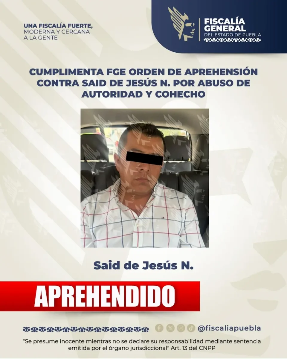 Quién es Said de Jesús Godos Luna, alcalde de Tepeyahualco detenido