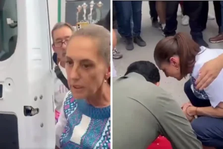 (VIDEO) Claudia Sheinbaum auxilió a una mujer que se desmayó