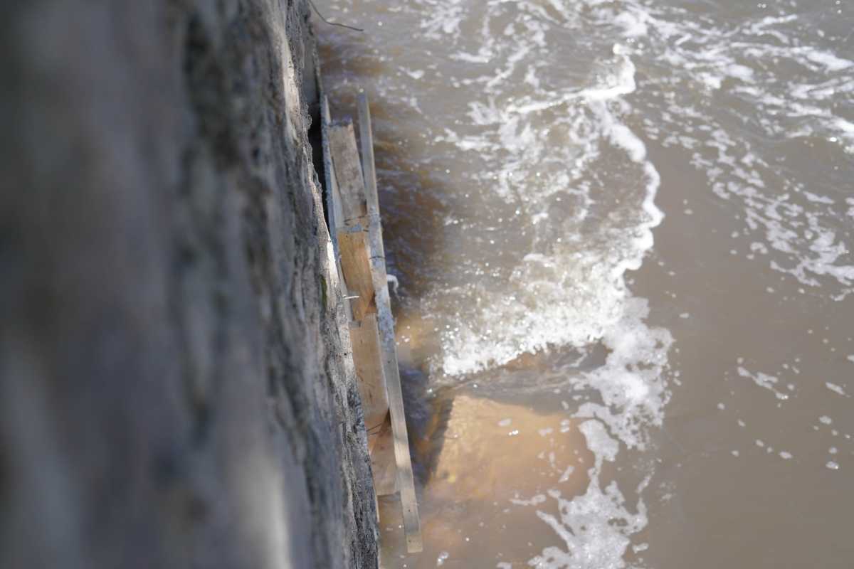 Avance de los trabajos contra inundaciones en el bulevar 5 de Mayo | Foto: Agencia Enfoque