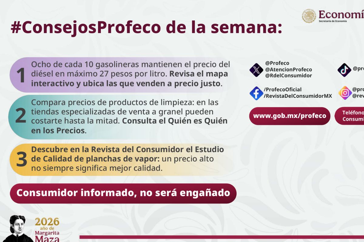 Consejos de Profeco de la semana sobre el estudio de planchas de vapor | Foto: Profeco