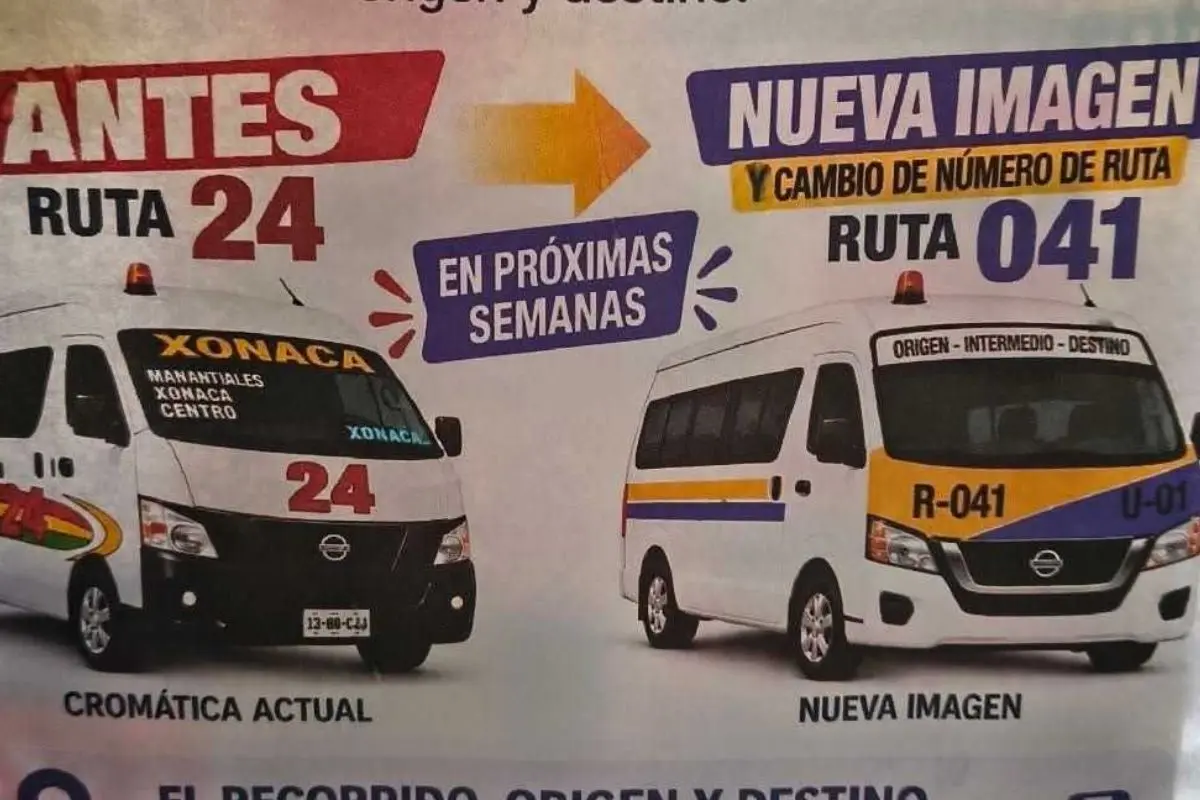 ¡No te confundas! Ruta 24 de Puebla pasa a ser la Ruta 041