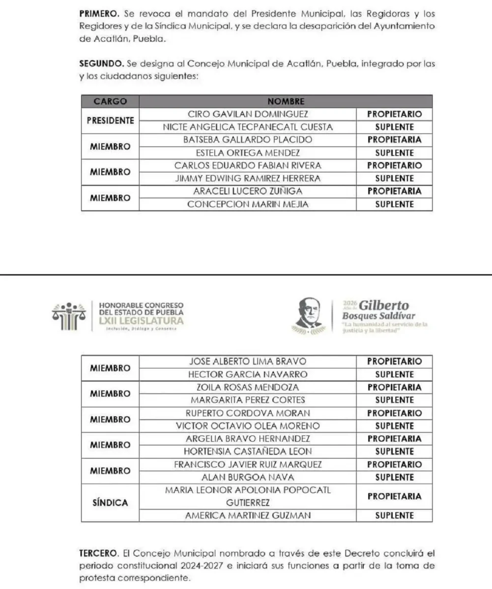 ¿Quiénes integrarán los Concejos municipales en Tepeyahualco? 