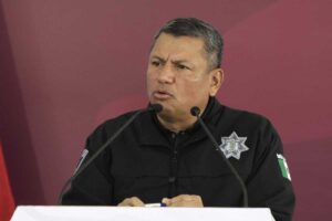 El vicealmirante Francisco Sánchez González habla sobre la seguridad en Esperanza y Tepeyahualco | Foto: Agencia Enfoque