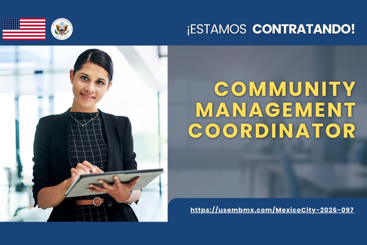 La Embajada de Estados Unidos en México busca cubrir la vacante de Community Manager en Embajada de EU en México | Foto: Cortesía