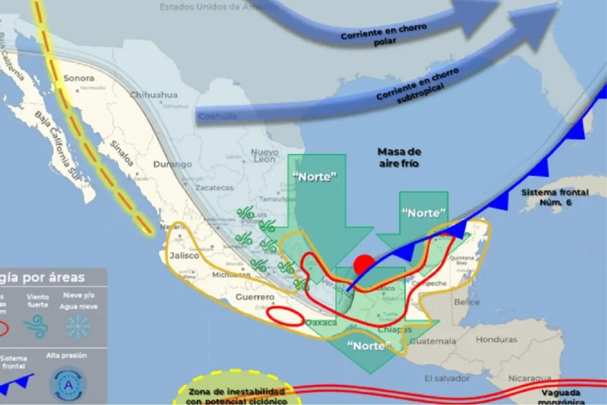 Gran masa de aire frío en México provocará bajas temperaturas estos días en Puebla 3 Gran masa de aire frío en México provocará bajas temperaturas