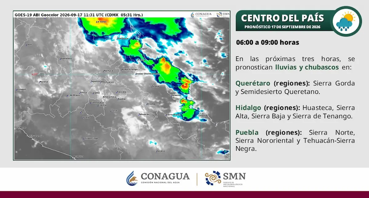Masa de aire frío en Puebla provocará lluvias intensas y fuertes vientos 2 Masa de aire frío en Puebla provocará lluvias intensas y fuertes vientos
