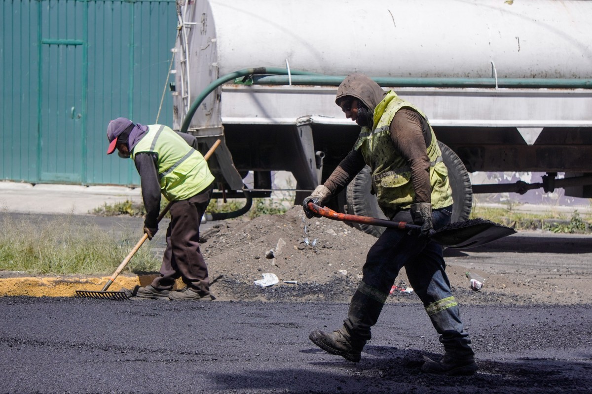 Obras de pavimentación en la ciudad de Puebla | Foto: Agencia Enfoque