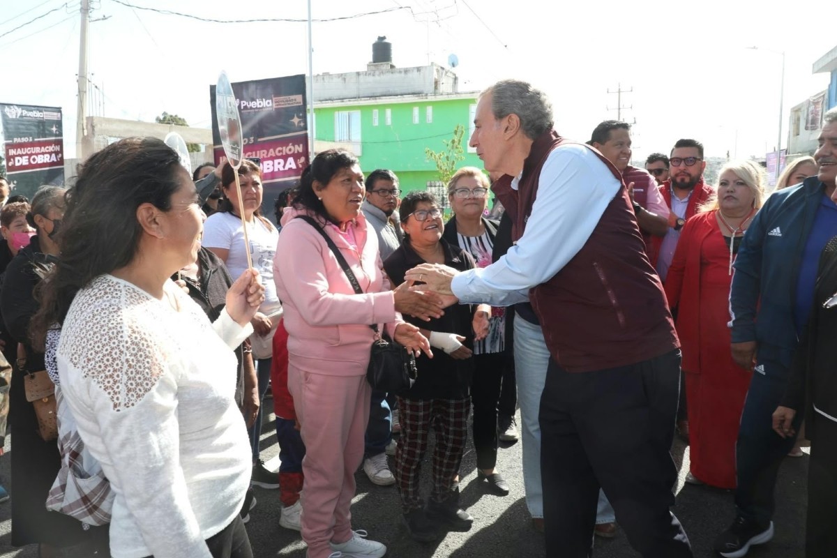 Entrega Pepe Chedraui obras de pavimentación en la Junta Auxiliar de San Jerónimo Caleras 2 Pavimentación en la Junta Auxiliar de San Jerónimo Caleras | Foto: Cortesía