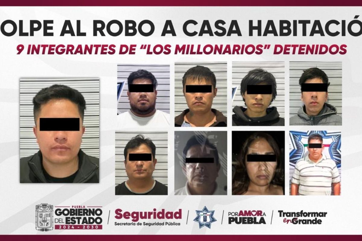 Ellos son los 9 detenidos de la banda Los Millonarios