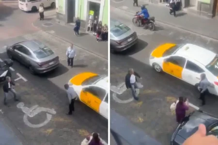 Taxista y un conductor de plataforma se pelean por el pasaje