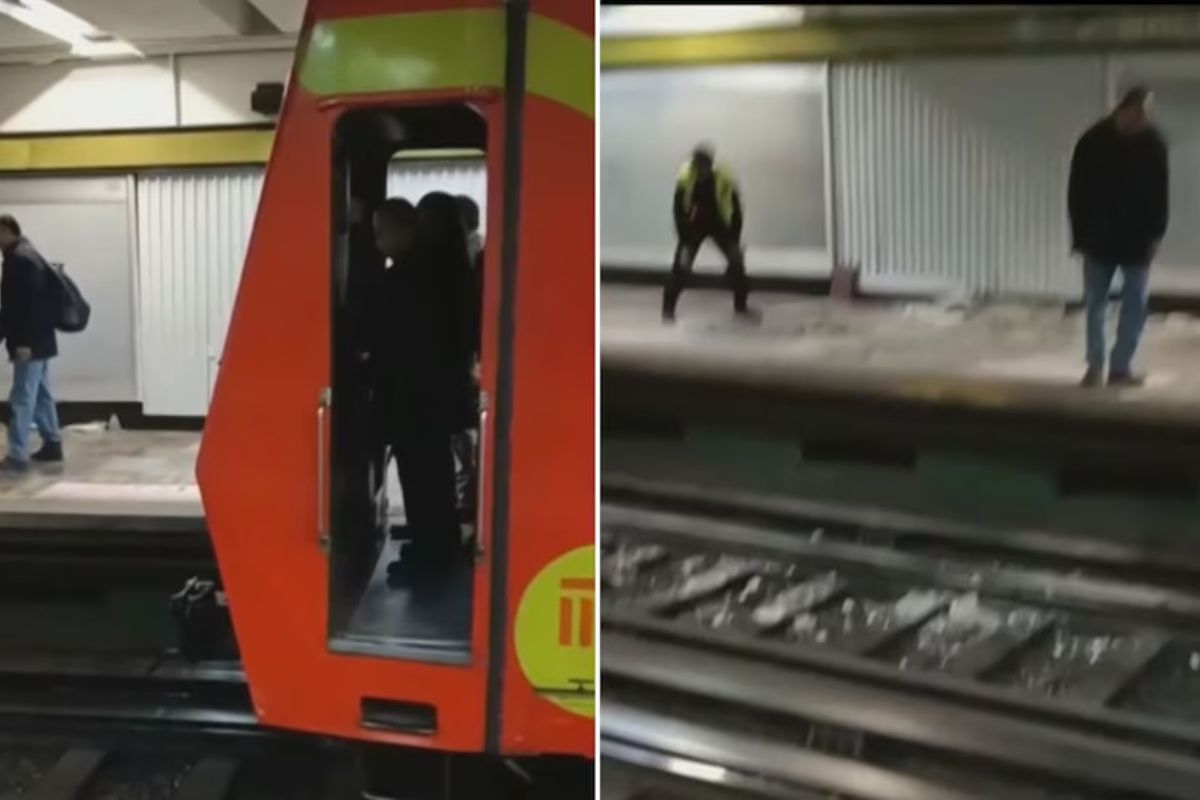 Se desploma techo del Metro Balderas en la la Línea 3