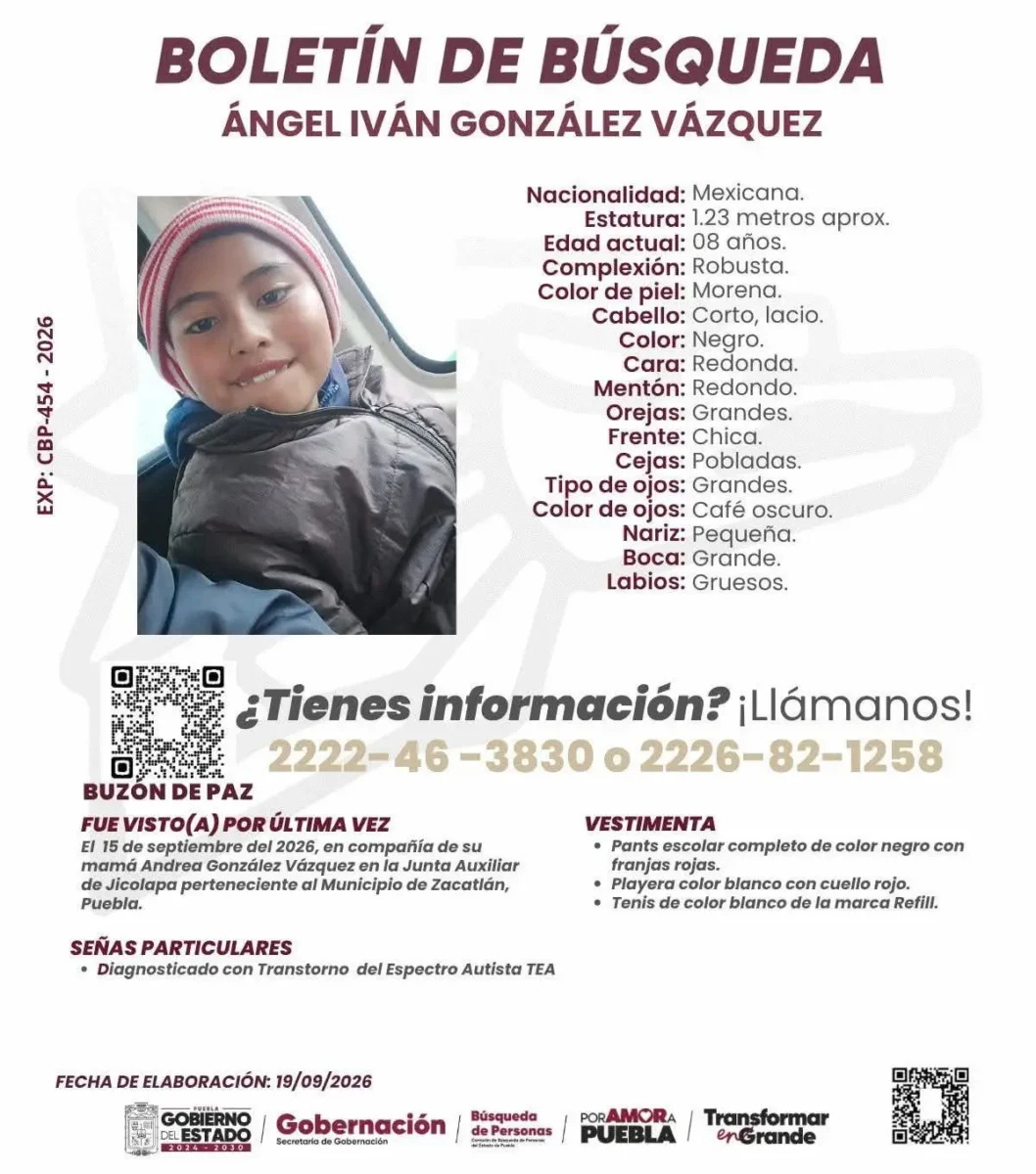 Andrea González desaparece con sus tres hijos en Zacatlán