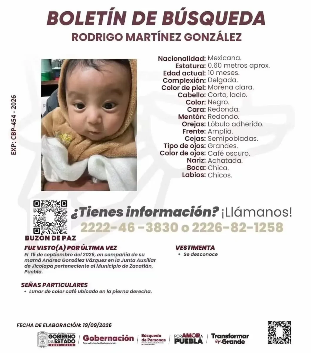 Andrea González desaparece con sus tres hijos en Zacatlán