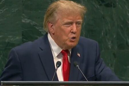 Donald Trump durante su discurso ante la Asamblea General de la ONU sobre México y los cárteles | Foto: Cortesía