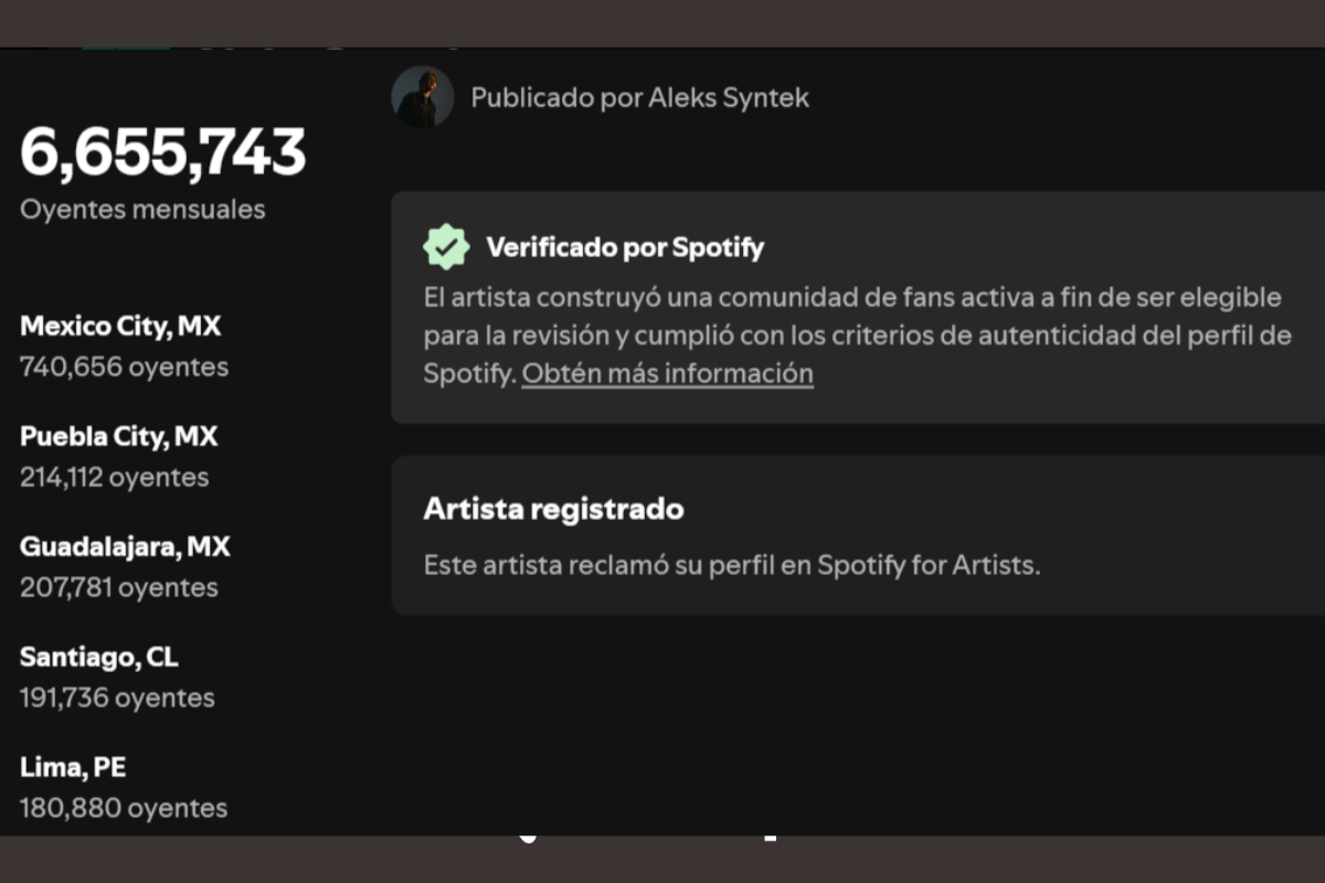 Las ciudades que más escuchan a Alex Syntek: Puebla es segundo lugar