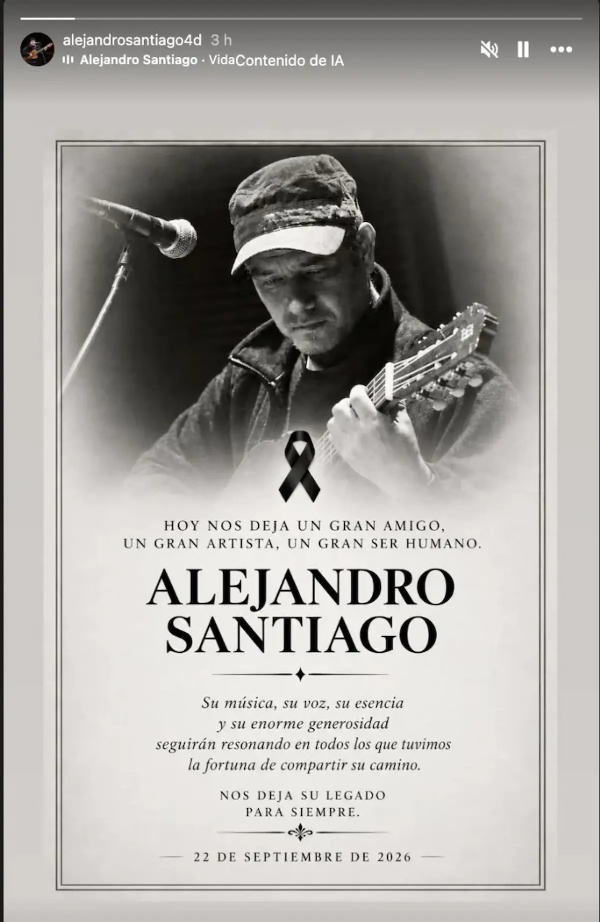 Muere Alejandro Santiago, reconocido cantautor de la trova mexicana