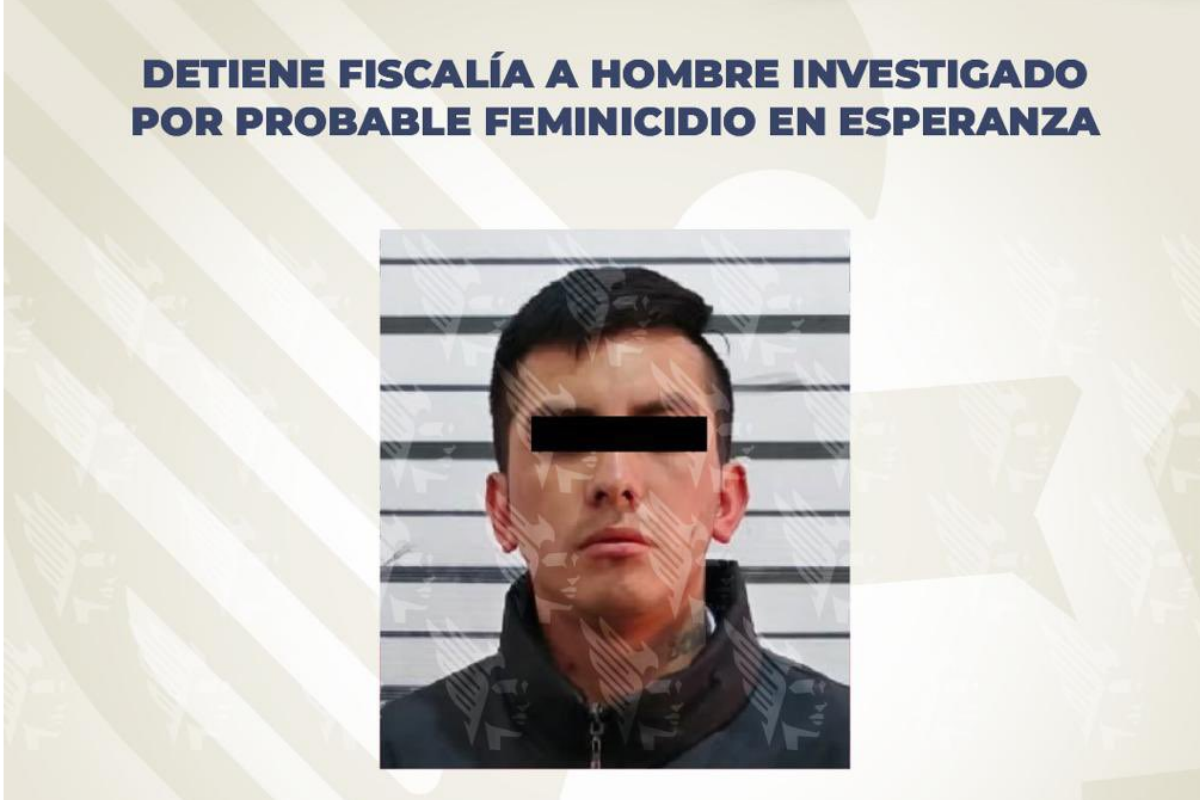 Detención del probable feminicida de Abigail Joseline en Esperanza | Foto: Cortesía